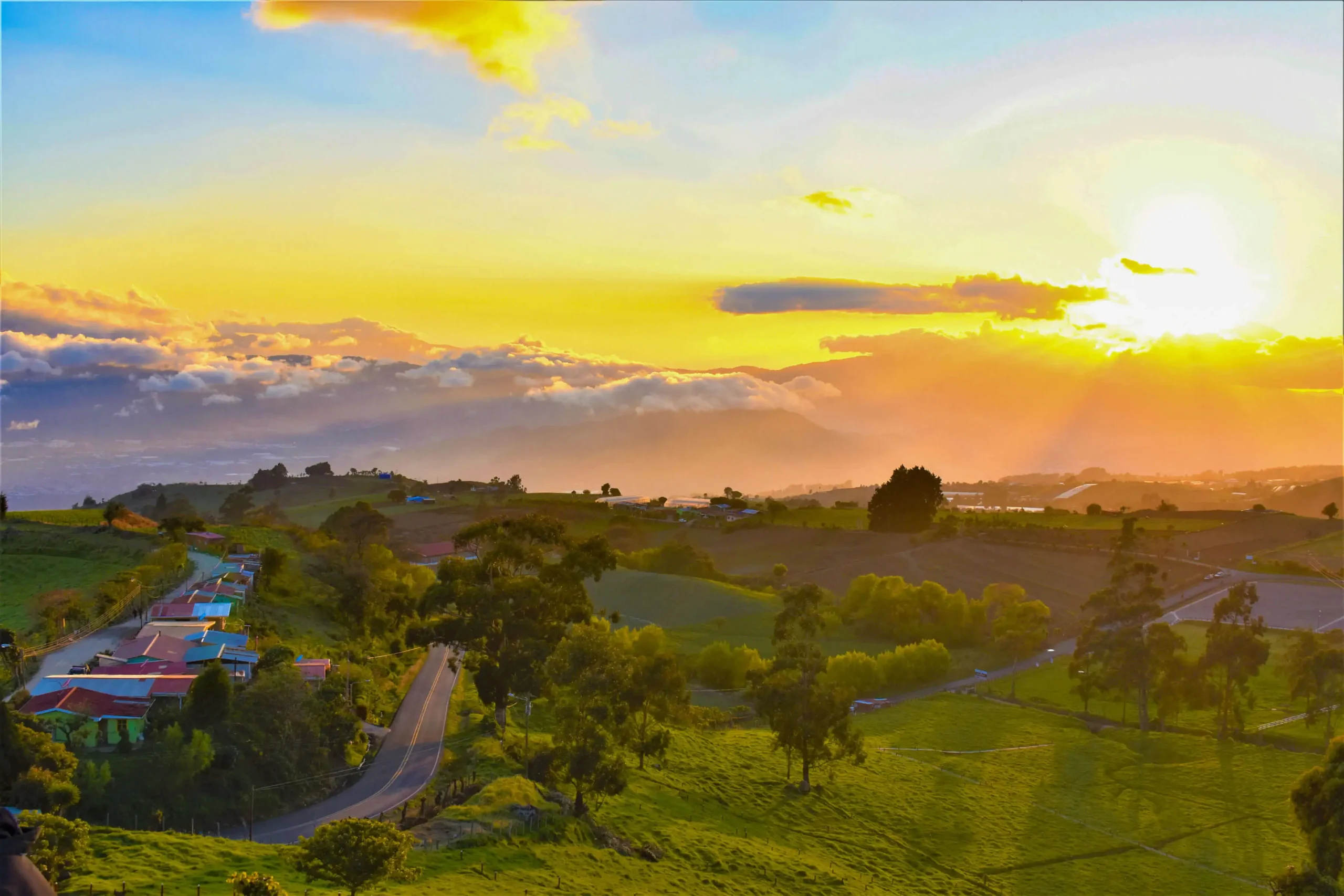 コスタリカの朝日